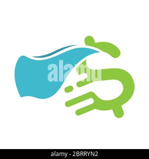 Super Geld Logo Design Vorlage Stock Vektor