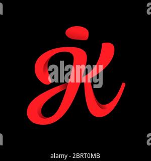 Letter JK Logo Design Vorlage Stock Vektor