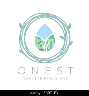 Minimalistisches S-Logo-Design für Spa und Schönheit Stock Vektor