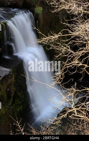 Sgwd Clun Gwyn Uchaf, nahe Ystradfellte. Stockfoto