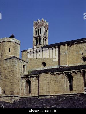 CATEDRAL DE SANTA MARIA - CATEDRAL ROMANICA CON INFLUENCIAS DEL ESTILO LOMBARDO ITALIANO - SIGLO XII.. Lage: CATEDRAL. SEO DE URGEL. Lerida. SPANIEN. Stockfoto