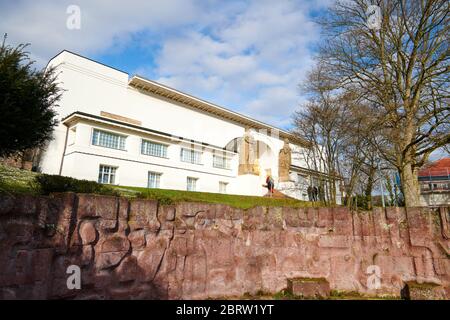 Darmstadt, März 01 2020: Ernst-Ludwig-Haus auf der Mathildenhöhe in Darmstadt. Der Architekt Joseph Maria Olbrich baute das Jugendstilhaus in Stockfoto