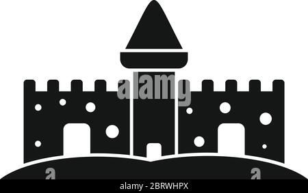 Symbol für ein Märchenschloss aus Sandstein. Einfache Illustration von Märchen Sand Schloss Vektor-Symbol für Web-Design isoliert auf weißem Hintergrund Stock Vektor