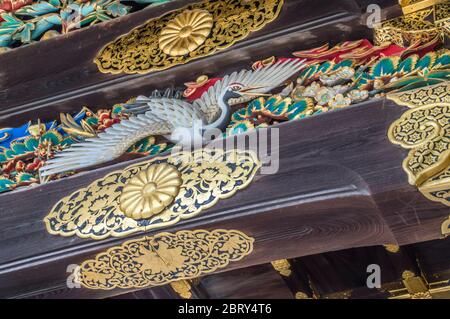 Holzschnitzereien Auf Schloss Nijoo Kyoto Japan 2015 Stockfoto