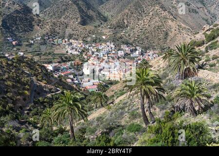 Vallehermoso auf der Insel La Gomera, Kanarische Inseln Stockfoto