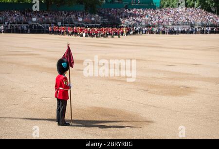 Juni 2017. The Colonels Review 2017, die Abschlussprobe für Trooping the Color, Horse Guards Parade, London, Großbritannien Stockfoto