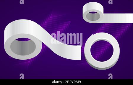 Mock-up-Illustration von Klebeband Rolle auf abstraktem Hintergrund Stock Vektor