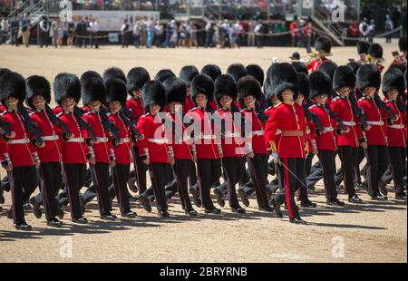 Juni 2017. The Colonels Review 2017, die Abschlussprobe für Trooping the Color, Horse Guards Parade, London, Großbritannien Stockfoto