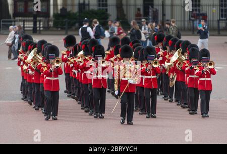 Vorbereitungen für die Major Generals Review, 3. Juni 2017, fotografiert vom Queen Victoria Memorial, London, Großbritannien Stockfoto