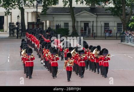 Vorbereitungen für die Major Generals Review, 3. Juni 2017, fotografiert vom Queen Victoria Memorial, London, Großbritannien Stockfoto