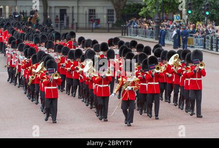 Vorbereitungen für die Major Generals Review, 3. Juni 2017, fotografiert vom Queen Victoria Memorial, London, Großbritannien Stockfoto