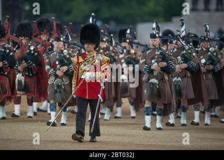 Das Prügel-Retreat am 14. Juni 2017 in Horse Guards Parade, London, Großbritannien Stockfoto