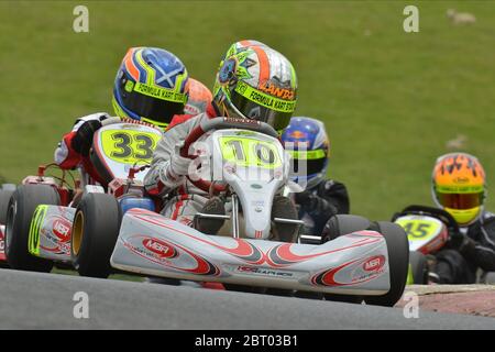 Lando Norris frühe Kart Karriere. Stockfoto