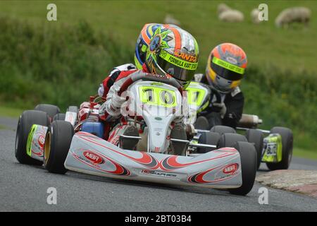 Lando Norris frühe Kart Karriere. Stockfoto