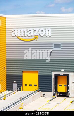 Amazon Derby-Kegworth, Amazon Warehouse SEGRO Logistics Park, East Midlands Gateway, Junction 24 M1, East Midlands England GB Europa Stockfoto