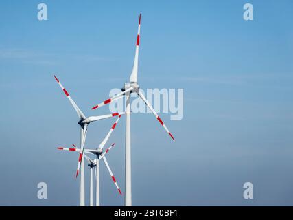 Grevenbroich, Nordrhein-Westfalen, Deutschland - Windpark. Grevenbroich, Nordrhein-Westfalen, Deutschland - Windpark. Stockfoto