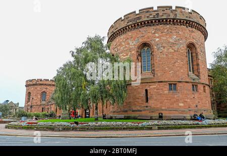 Die Zitadelle, eine mittelalterliche Festung, English Street, Carlisle, Cumbria, England, Vereinigtes Königreich Stockfoto