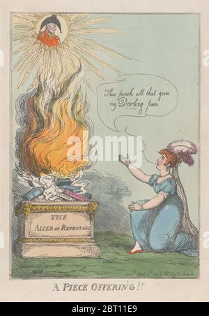 Ein Stück bietet!! Memoiren, Leben, Briefe &amp;c. von M. A. Clarke, 22. April 1809. Stockfoto