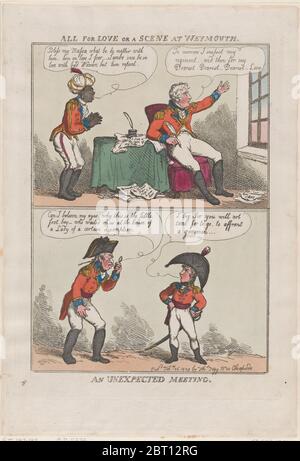 All for Love or A Scene at Weymouth, an Unexpected Meeting, 26. Februar 1809. Stockfoto