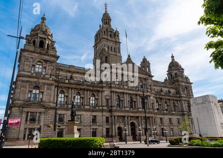 Glasgow City Chambers am George Square im Stadtzentrum von Glasgow, Schottland Stockfoto
