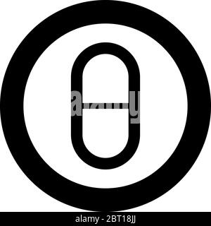 Theta griechisch kleine Symbol Kleinbuchstaben Schrift Symbol im Kreis rund schwarz Farbe Vektor Illustration flach Stil einfaches Bild Stock Vektor