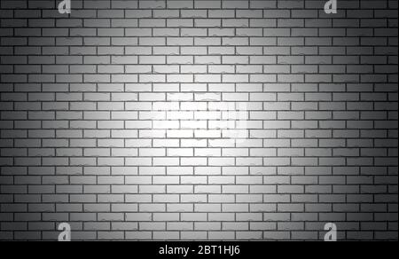 Ziegelwand mit Spotlight-Effekt Stockfoto