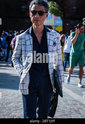 FLORENZ, Italien - Juni 14 2018: Tatsuya Nakamura auf der Straße in Florenz. Stockfoto