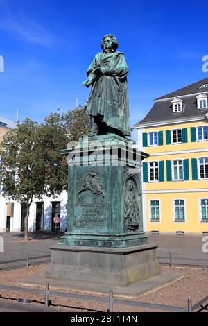 Das Denkmal von Ludwig van Beethoven. Bonn, Deutschland. Stockfoto