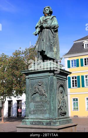 Das Denkmal von Ludwig van Beethoven. Bonn, Deutschland. Stockfoto