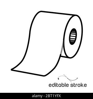 Vektor-Symbol der Toilettenpapierrolle. Hygiene. Stock Vektor