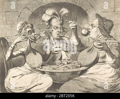 Monstrous Craws bei einem Fest der Neuen Koalition, 29. Mai 1787. Stockfoto