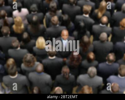 Verschwommenes Foto der Menge der Geschäftsgruppen Stockfoto