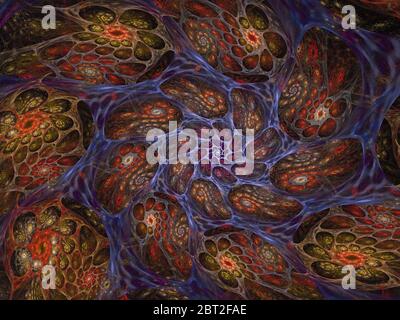 Abstrakte Ammonit Flamme Fraktale Kunst Stockfoto