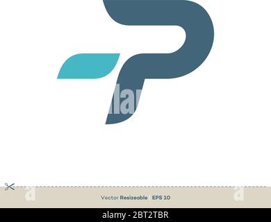 Buchstabe P Symbol Vektor Logo Vorlage Illustration Design. Vektor EPS 10. Stock Vektor