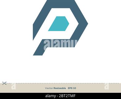 Buchstabe P Symbol Vektor Logo Vorlage Illustration Design. Vektor EPS 10. Stock Vektor