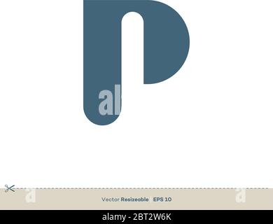 Buchstabe P Symbol Vektor Logo Vorlage Illustration Design. Vektor EPS 10. Stock Vektor