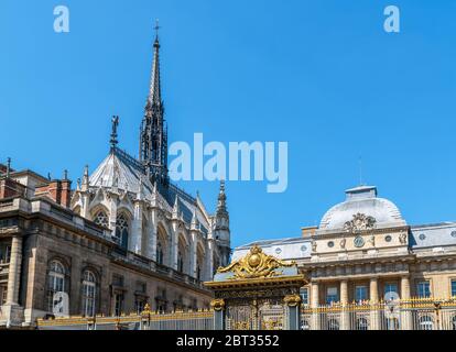 Sainte Chapelle und Palais de Justice in Paris, Frankreich Stockfoto