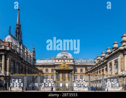 Palais de Justice und Sainte Chapelle in Paris, Frankreich Stockfoto