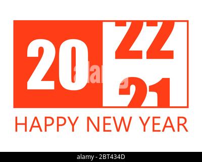 Frohes Neues Jahr 2022 Design-Vorlage. Modernes Design für Kalender, Einladungen, Grußkarten, Weihnachtsflyer oder Drucke. Stock Vektor