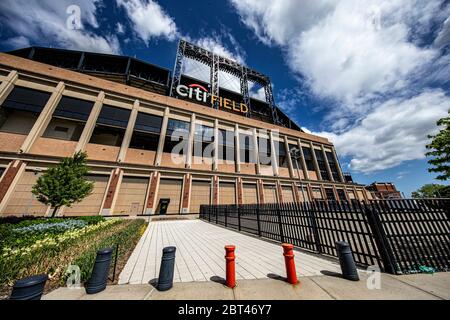 New York, N.Y/USA – 22. Mai 2020: Citi Field ist wegen der gesundheitlichen Risiken von COVID-19 ruhig. Quelle: Gordon Donovan/Alamy Live News Stockfoto