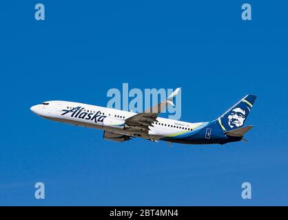 Alaska Airlines Jet-Flugzeug Boeing 737-800 Stockfoto