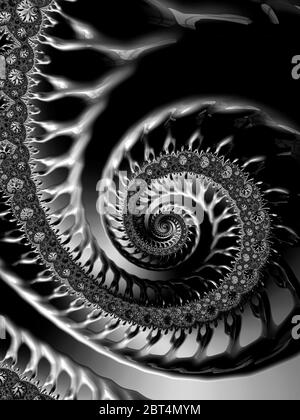 Wunderschöne Tapete mit Außerirdischen. Surreale 3D-Illustration. Stockfoto