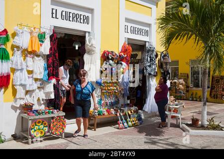 Mercado De Artesanias in Plaza del Sol, San Miguel City, Cozumel Island, Quintana Roo, Mexiko Stockfoto