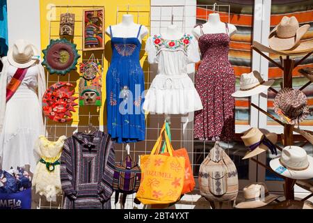 Mercado De Artesanias in Plaza del Sol, San Miguel City, Cozumel Island, Quintana Roo, Mexiko Stockfoto