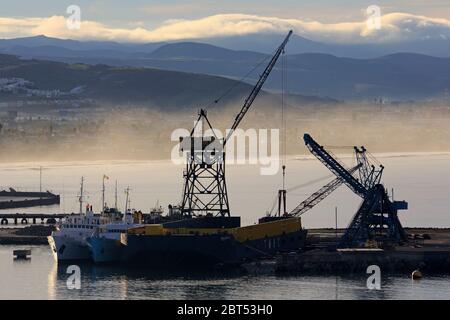 Hafen von Ensenada, Baja California, Mexiko Stockfoto