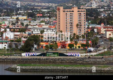 Villa Marina Hotel, Ensenada City, Baja California, Mexiko Stockfoto