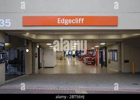 Sydney, Australien. Mai 2020. Bahnhof Edgecliff. Bild: Richard Milnes/Alamy Stockfoto