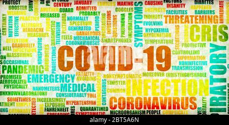 Covid-19 Krise als globaler Pandemienotstand Stockfoto