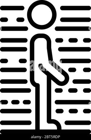 Foto-Symbol auf der Gefängnisseite, Umriss-Stil Stock Vektor