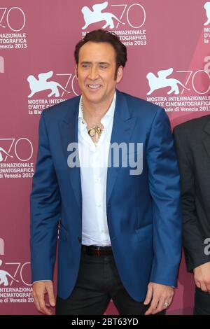 VENEDIG, ITALIEN - AUGUST 30: Nicolas Cage nimmt am 30. August 2013 in Venedig an der 'Joe' Photocall Teil Stockfoto